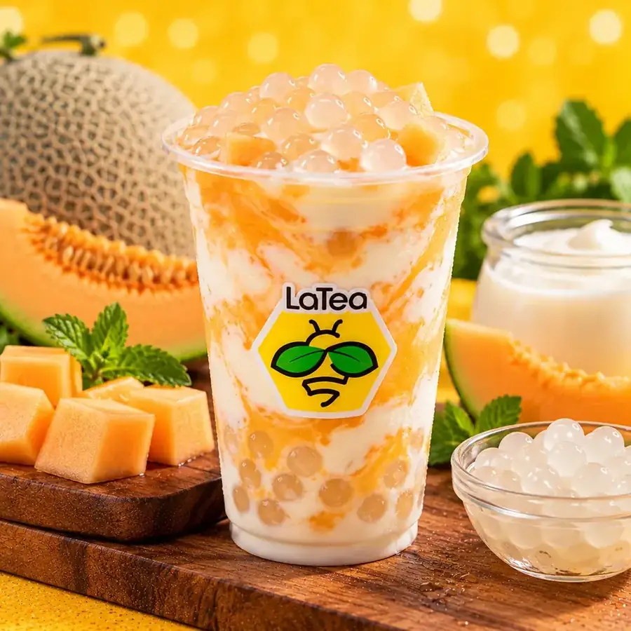 Sữa chua dưa lưới trân châu