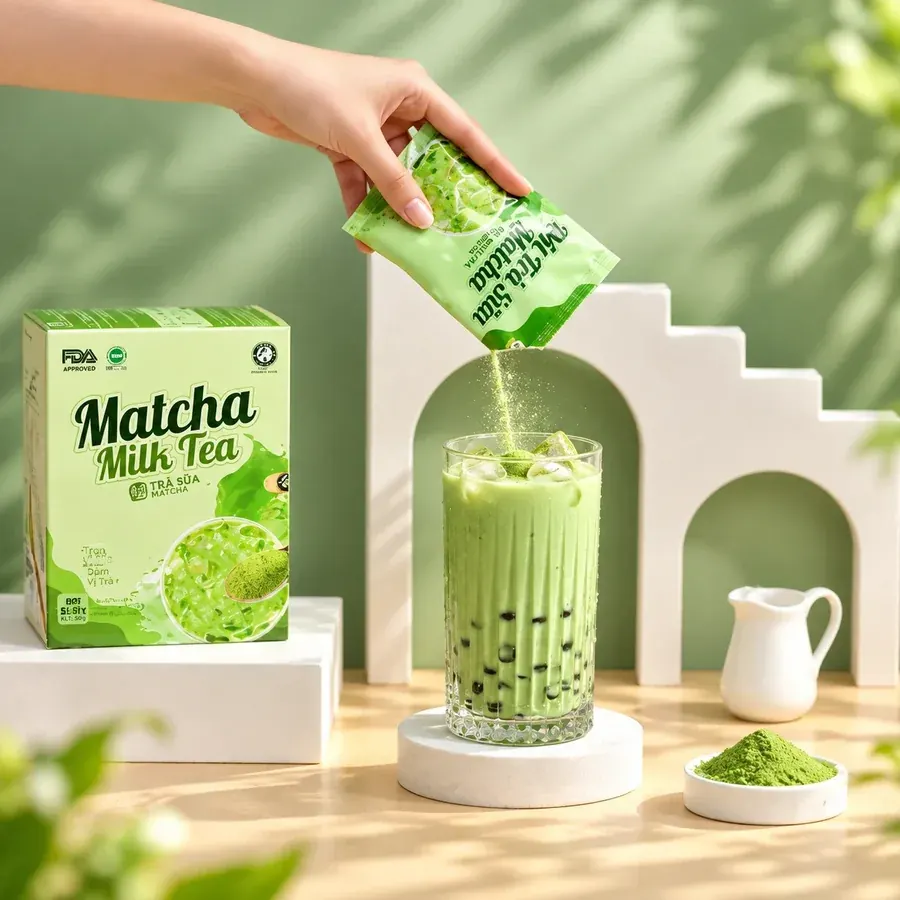 Trà sữa matcha – hộp 5 ly
